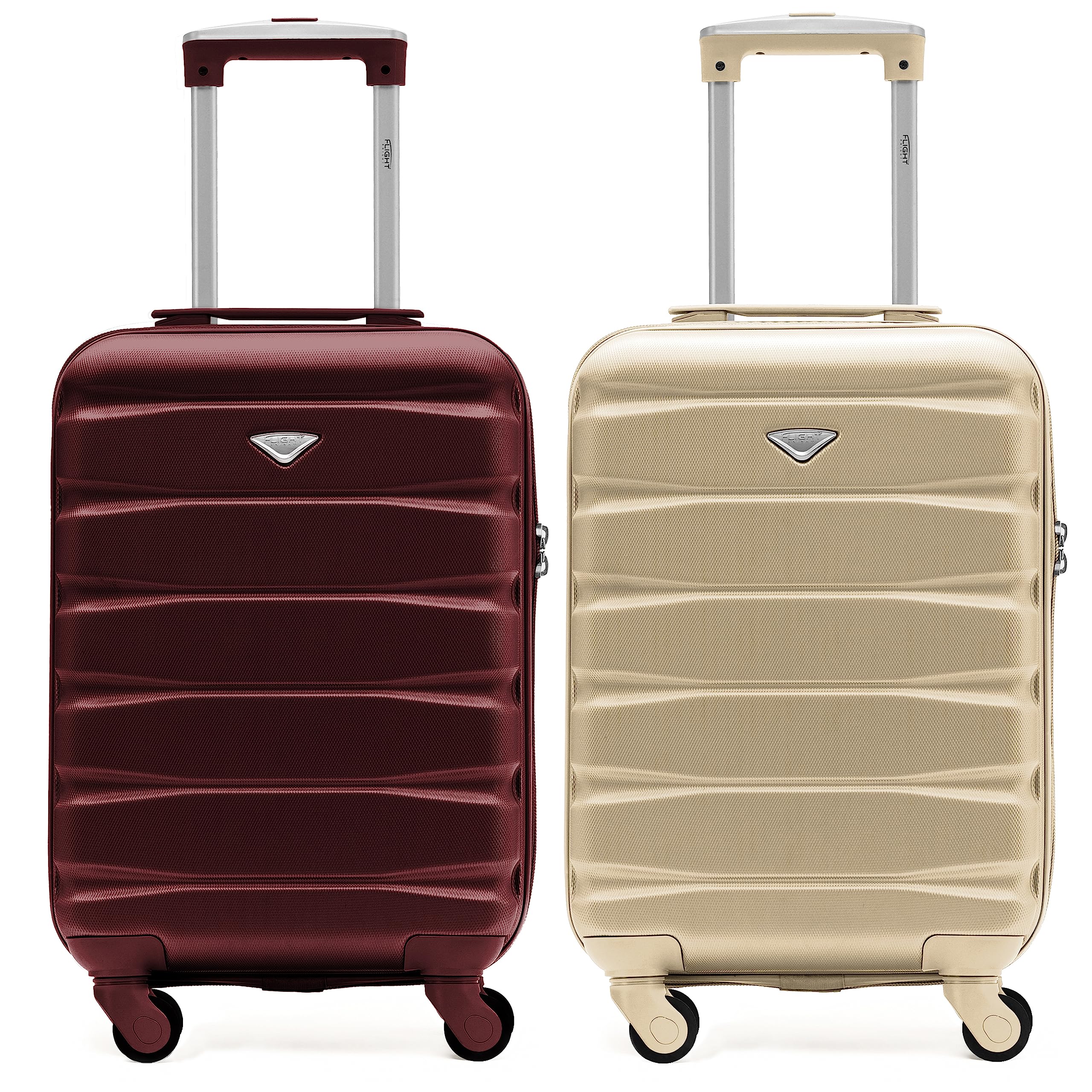 Flight Knight Suitcase Set of 2 Lightweight 4 Wheel ABS Hard Case Cabin Carry On Hand Luggage Approved for Over 100 Airlines Including easyJet, British Airways, Ryanair & Many More 55x35x20cm — view 199