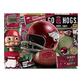 YouTheFan NCAA Arkansas Razorbacks Retro Series Puzzle - 500 Pieces, Team Colors, Large
