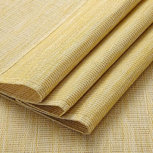 Miniatura 4 de AHHFSMEI Juego de 6 manteles individuales para mesa de comedor, manteles individuales de vinilo tejido de plástico, antideslizantes, aislamiento