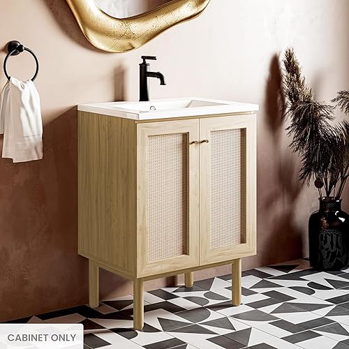 Vista 43 de Swiss Madison Classe - Lavabo de baño de roble de 24 pulgadas incluido