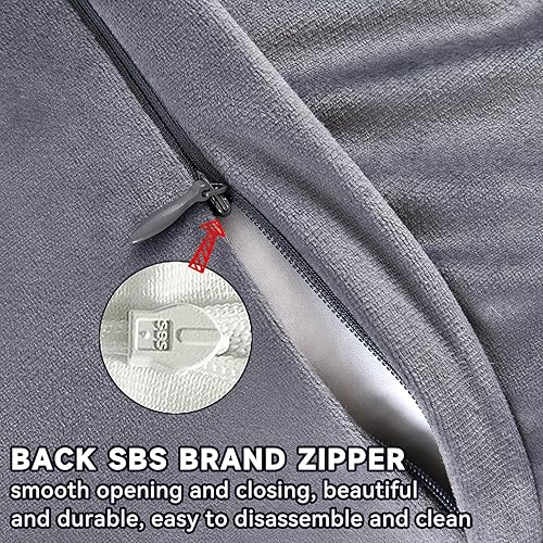 Miniatura 9 de AmHoo Juego de 2 fundas de almohada de piel sintética densa de conejo en 3D, acogedoras y supersuaves, para sofá, dormitorio, 18 x 18 pulgadas,