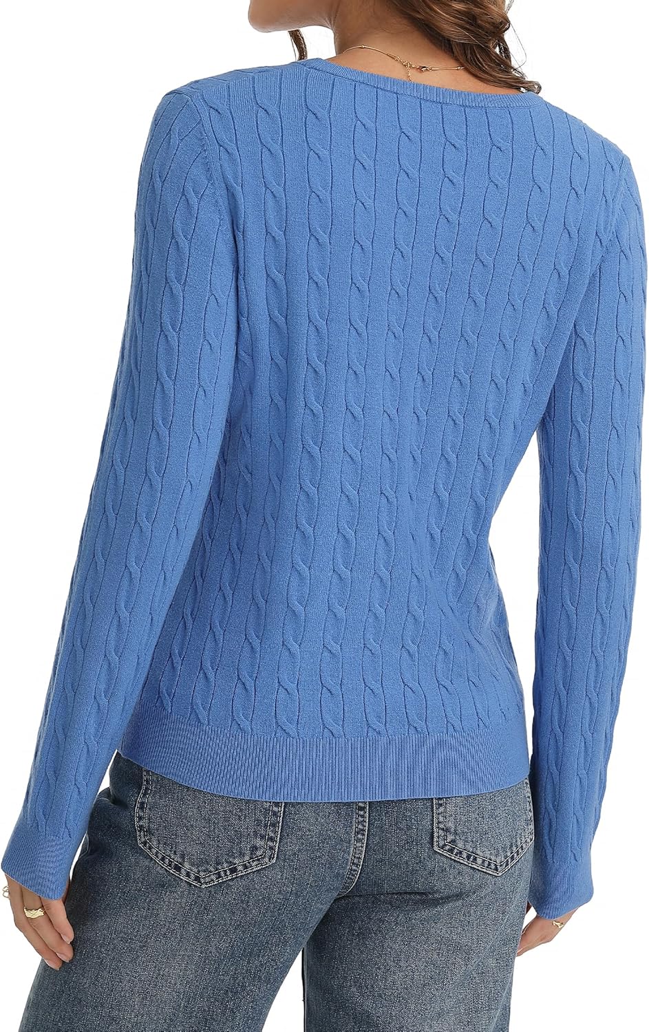 QUALFORT Womens Lightweight Cable Knit Soft Business Casual Trendy Pullover Sweaters 2026 - Image 6