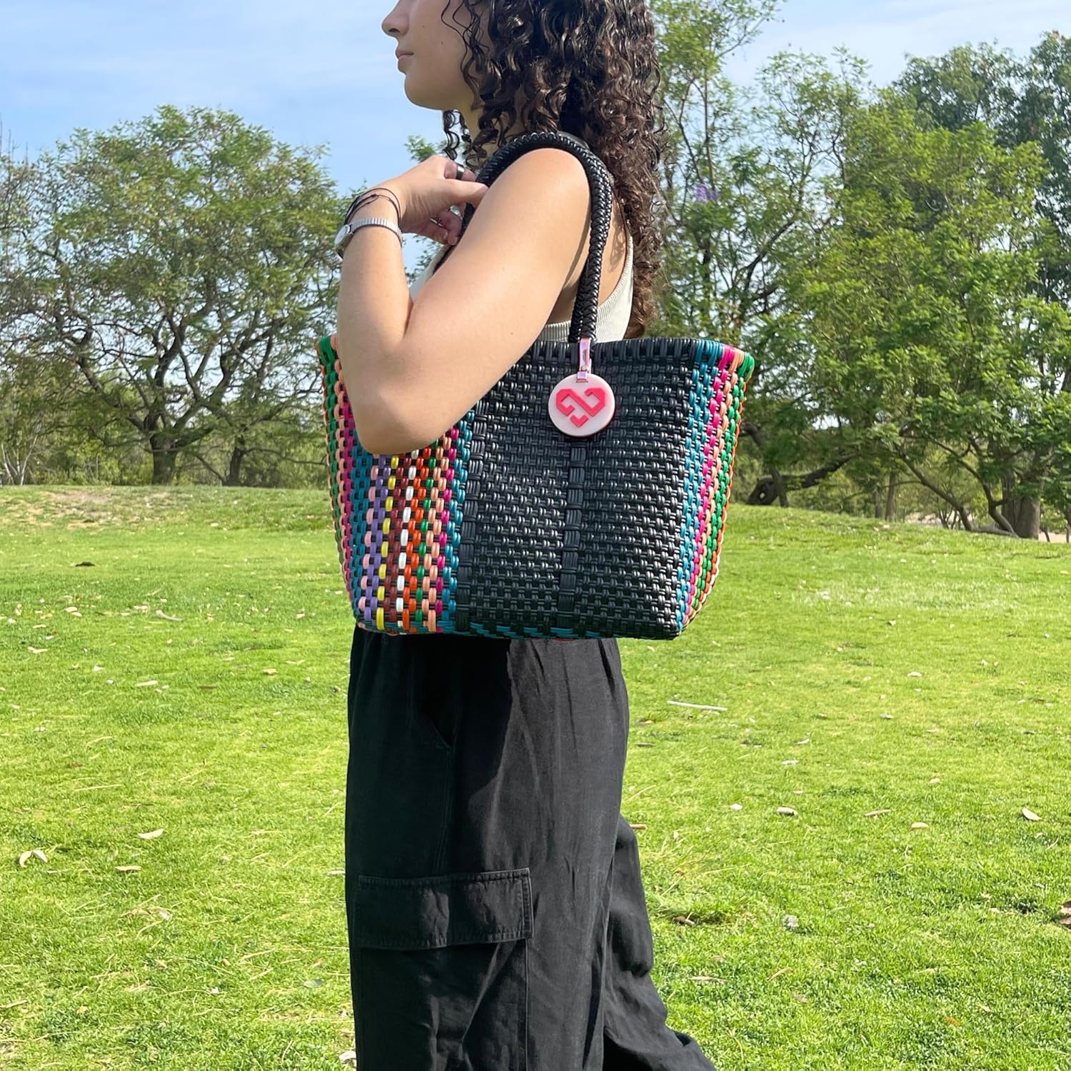 MARIA VICTORIA X-Small Mexican Tote - Waterproof Woven Beach Purse - Image 2