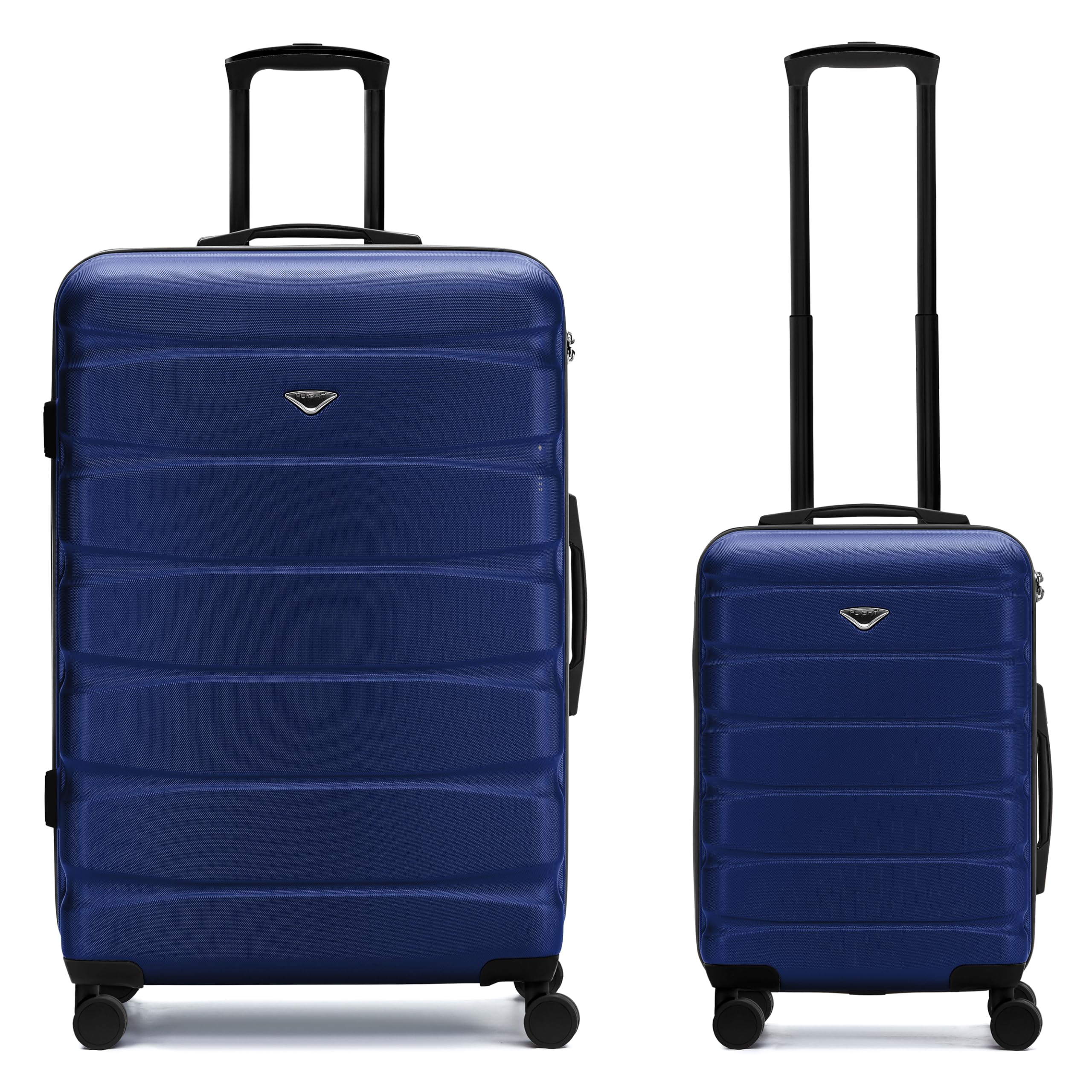 Flight Knight Luggage Sets - Carry-On & Large 31" Checked Hardside Suitcase TSA Lock Silent Double Spinner Wheels - 22x14x9 Maximum Carry On Bag Size For American & United Approved Airlines