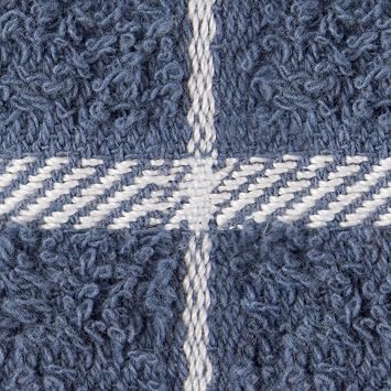 Ritz Premium 100% Cotton Terry Check Kitchen Dish Towels - Highly Absorbent, Super Soft, Long-Lasting, 25x15, 3-Pack, Federal Blue