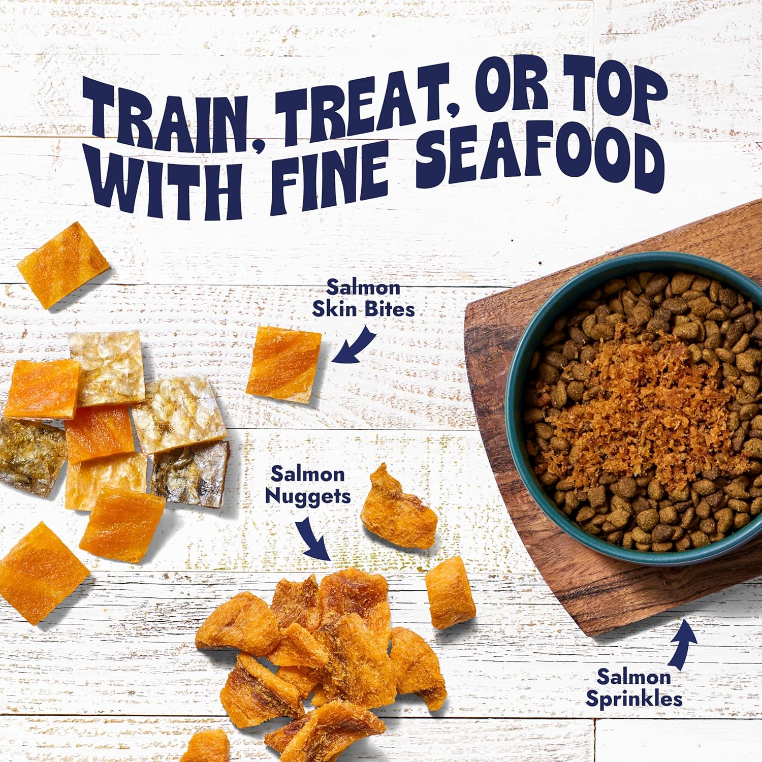 Finfare Freeze Dried Cat Food Toppers, Salmon Sprinkles, Grain Free Meal Toppers for Cats to Support Taste & Nutrition - High Protein & Omega-3s, Crafted in USA, 6oz