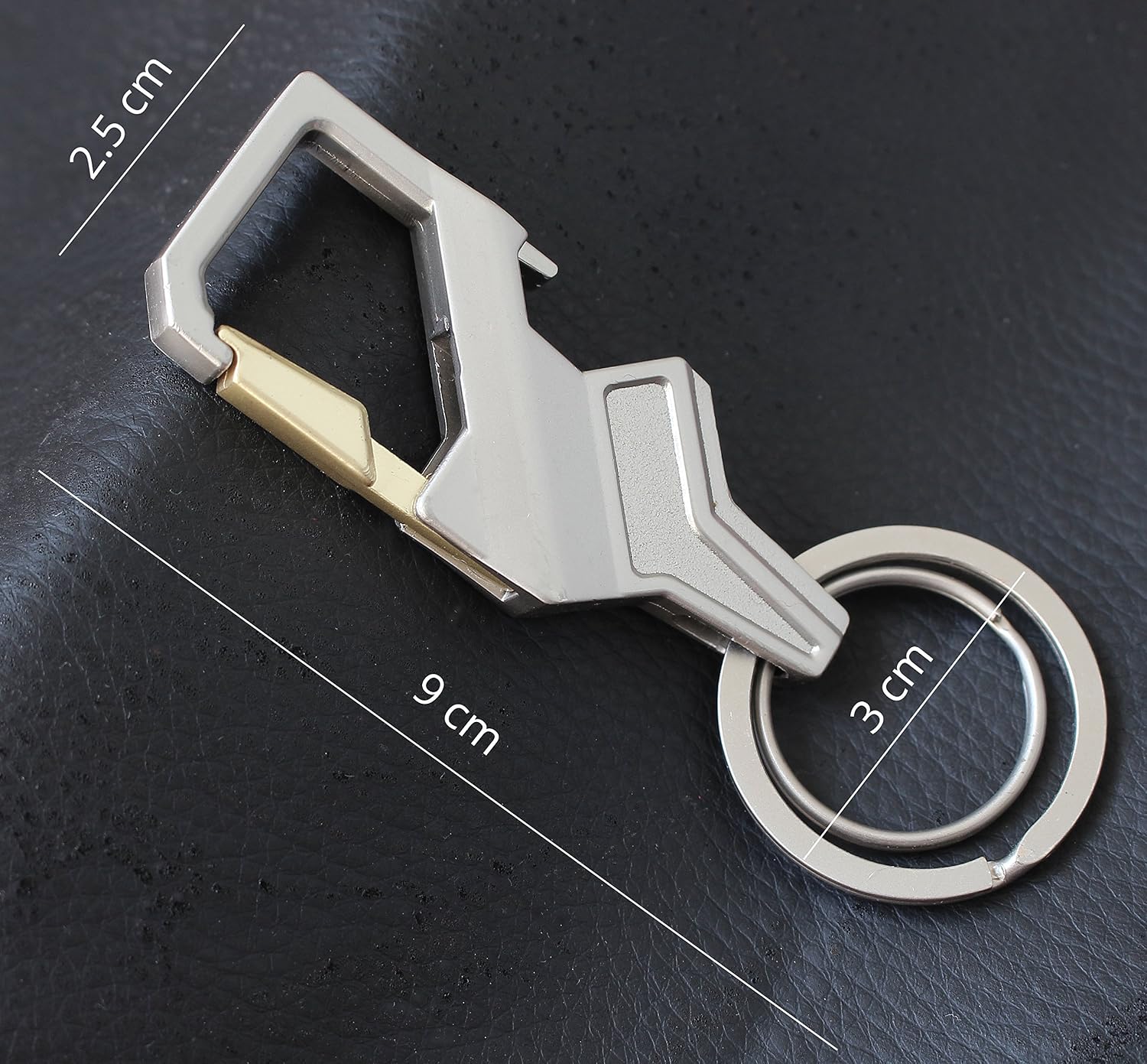 Olivery Keychain with 2 Key Rings & Bottle Opener, Chrome Silver Color Key Chain. Sturdy & Elegant, Will Never Rust, Bend or Break!