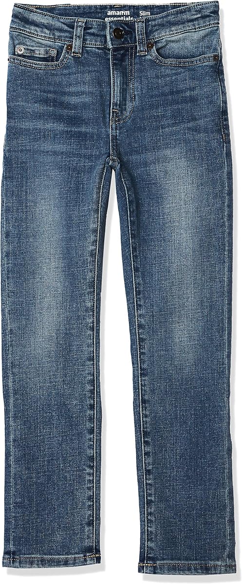 Boys' Slim Fit Stretch Denim Straight Leg Jeans