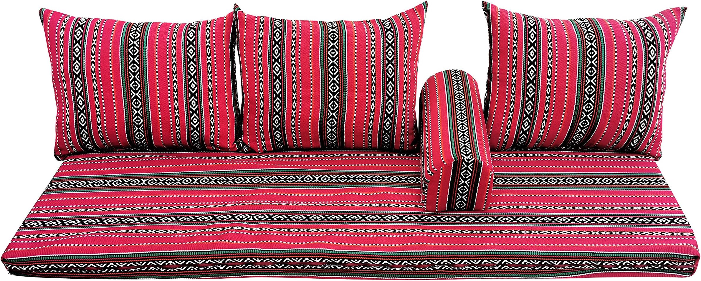 ORIENTAL TOUCH Indoor/Outdoor Arabic Majlis Sofa Set ● Lounge Sofa ● Floor Seating Set 200cm x 60cm (Design Nr. 3)