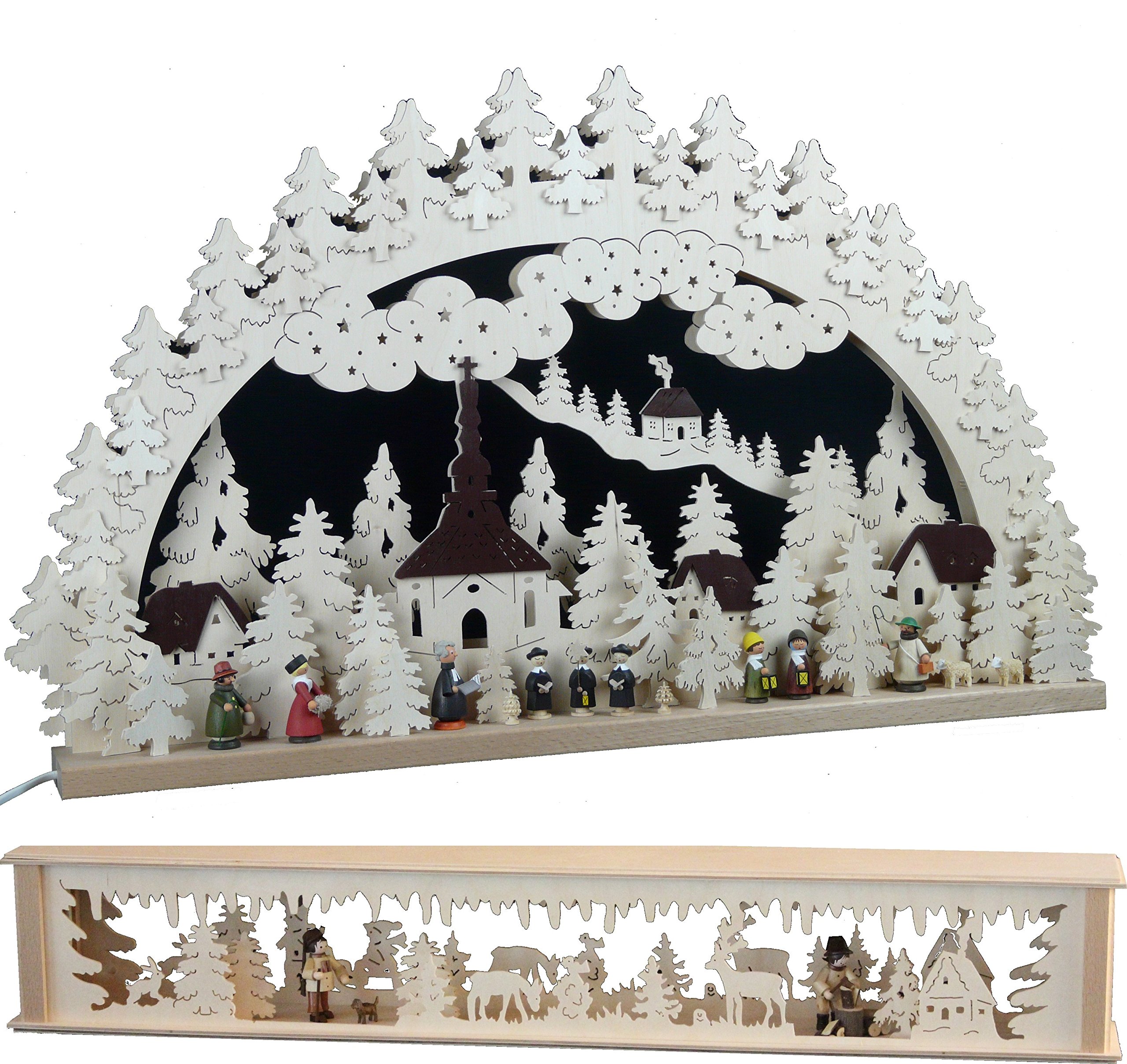 2 Schwibbogen-Erhöhungen Aus Birkensperrholz – Universal Für Alle Schwibbögen, 14 X 8,5 Cm