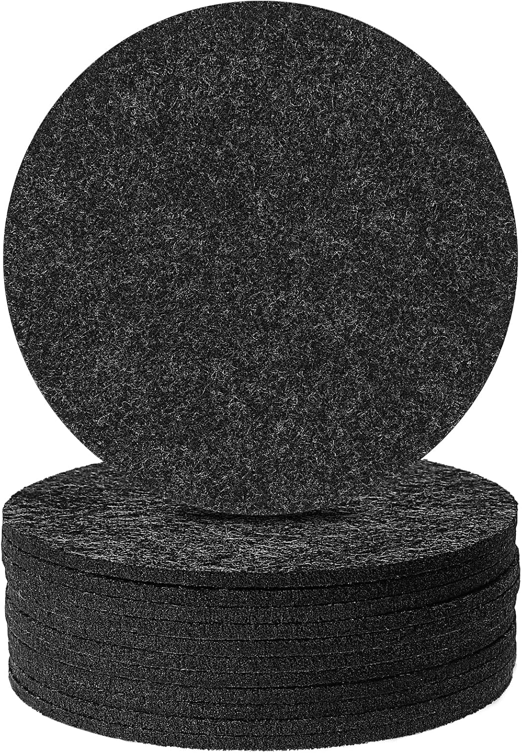 12 PCS Felt Coasters with Holder, Coasters for Drinks Absorbent, Cup Mat Desk Coaster for Drinks Bar Home Coffee Table Decor Heat Resistant Tabletop Protection, 4 Inch (Gray)