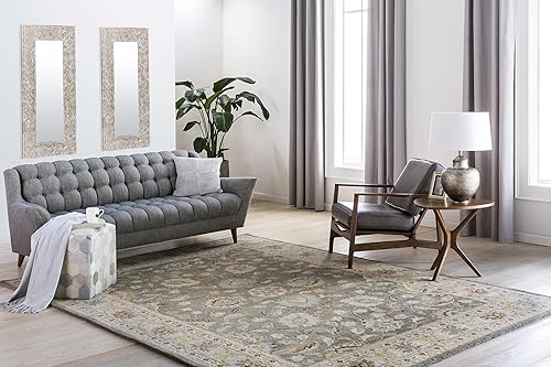 Mark&Day - Alfombra París tradicional de 9 x 12 pies, color azul, gris y beige, para sala de estar, dormitorio o cocina (9 x 12 pies)