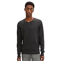 TOM TAILOR 202212 Strickpullover V-ausschnitt, Maglione Basic Uomo