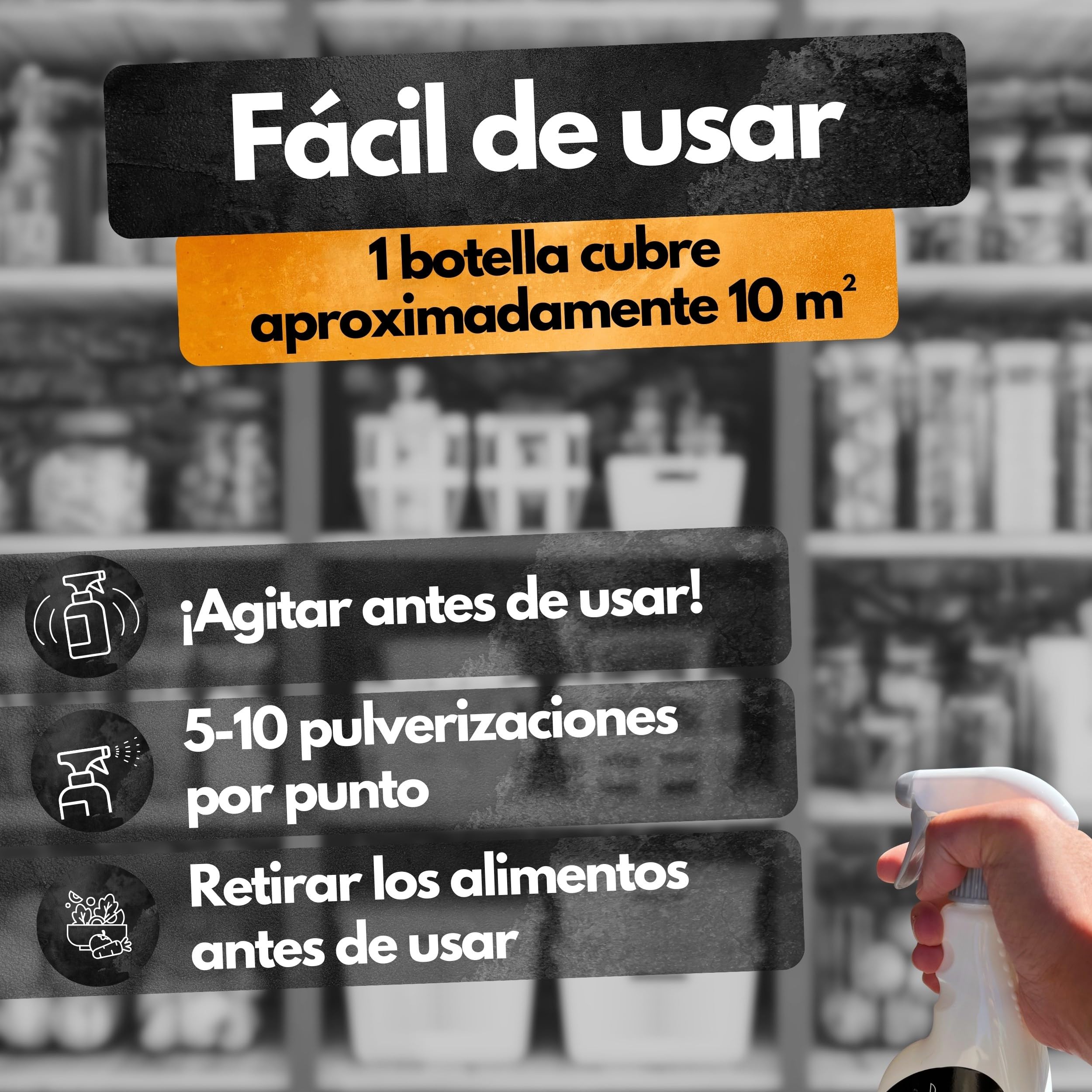 Panteer ® Spray antipolillas 500ml - protección antipolillas contra polillas de los Alimentos y polillas de la Ropa - Lucha contra Las polillas sin permetrina - Fabricado en Alemania