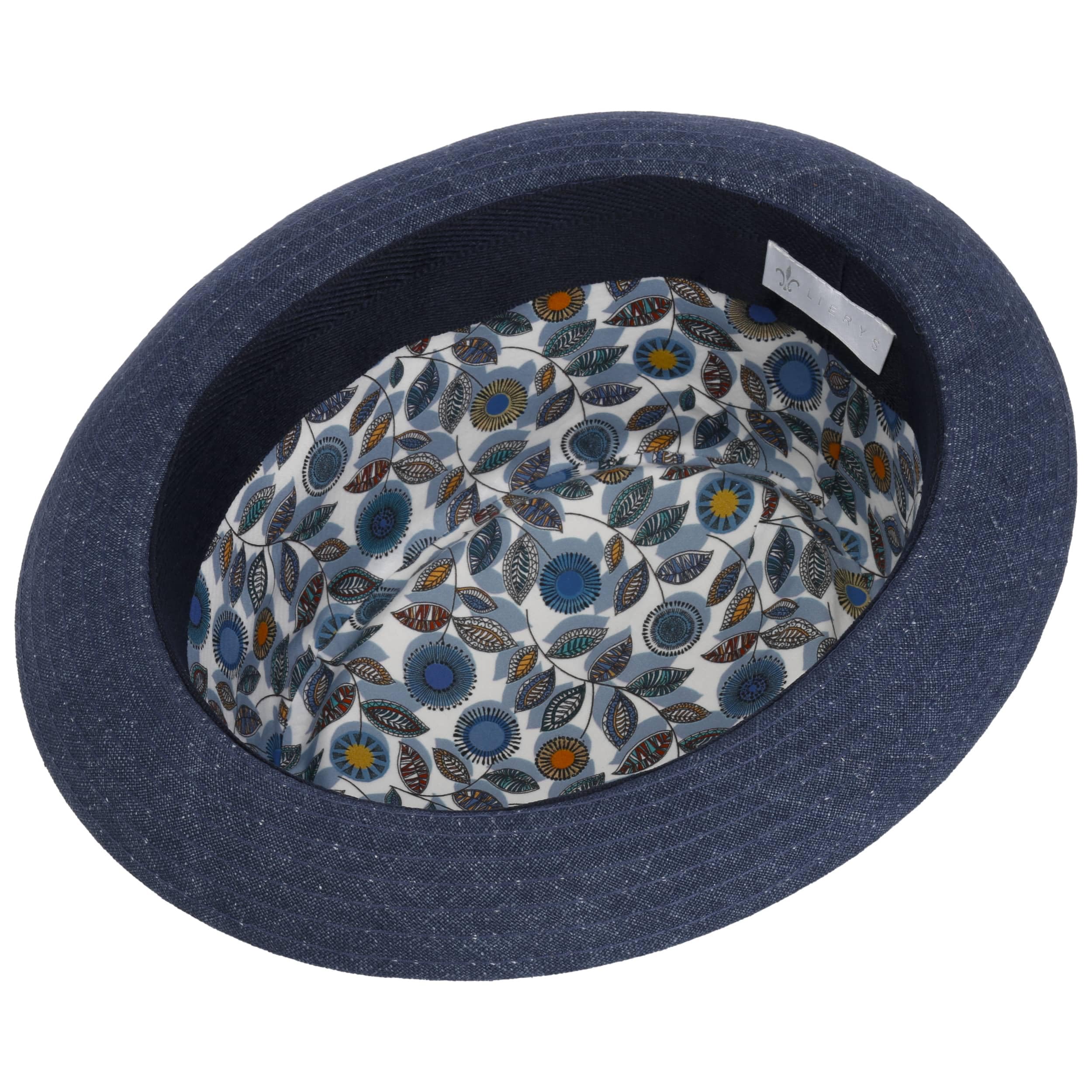 LIERYS Pork Pie Cappello in Lino Screziato Prodotto in Italia Unisex Primavera Estate