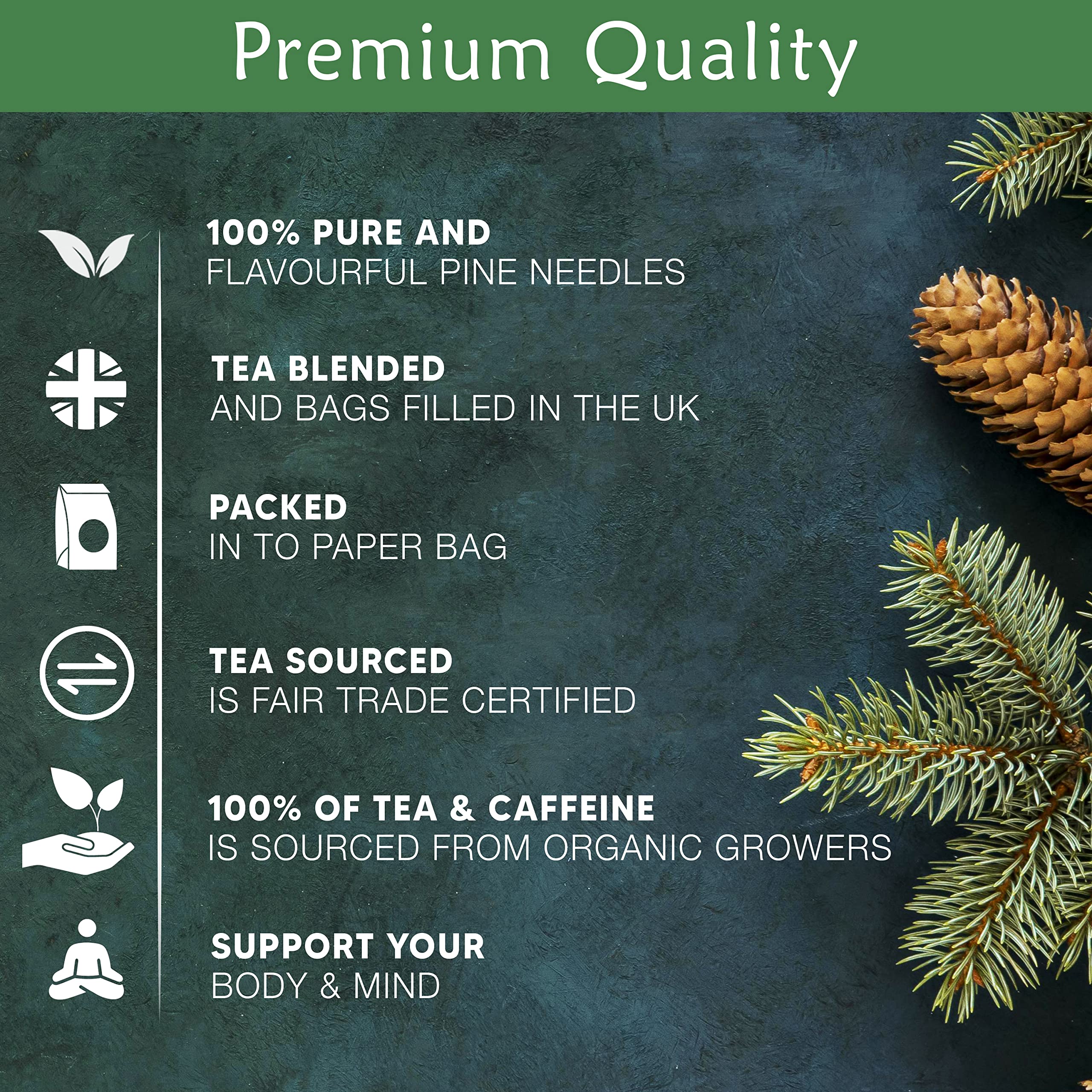 Buy GoToo Pine Needle Tea Romanian Dried Loose White Pine Needles for