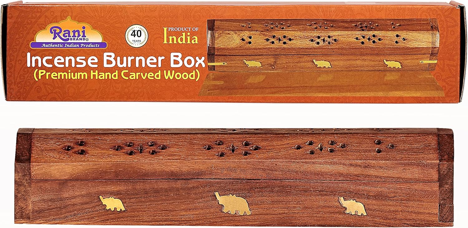 Rani Multi Pack Incense (Premium Masala Incense Made of Natural Herbs) 2 of Each Scents (Total of 12 Packets) with Incense Burner ~ Total of 120 Incense Sticks | Indian Origin