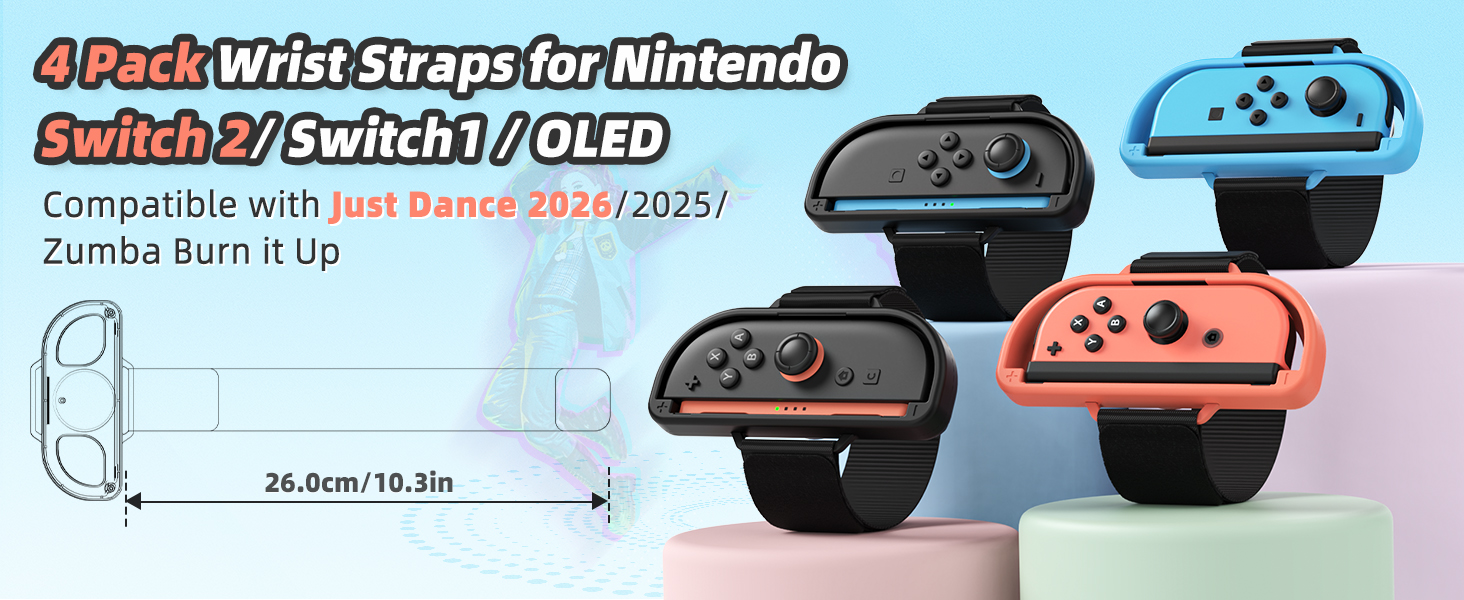 Amazon.com: [4 Pack - for Switch 2/1] - Wristband for Just Dance