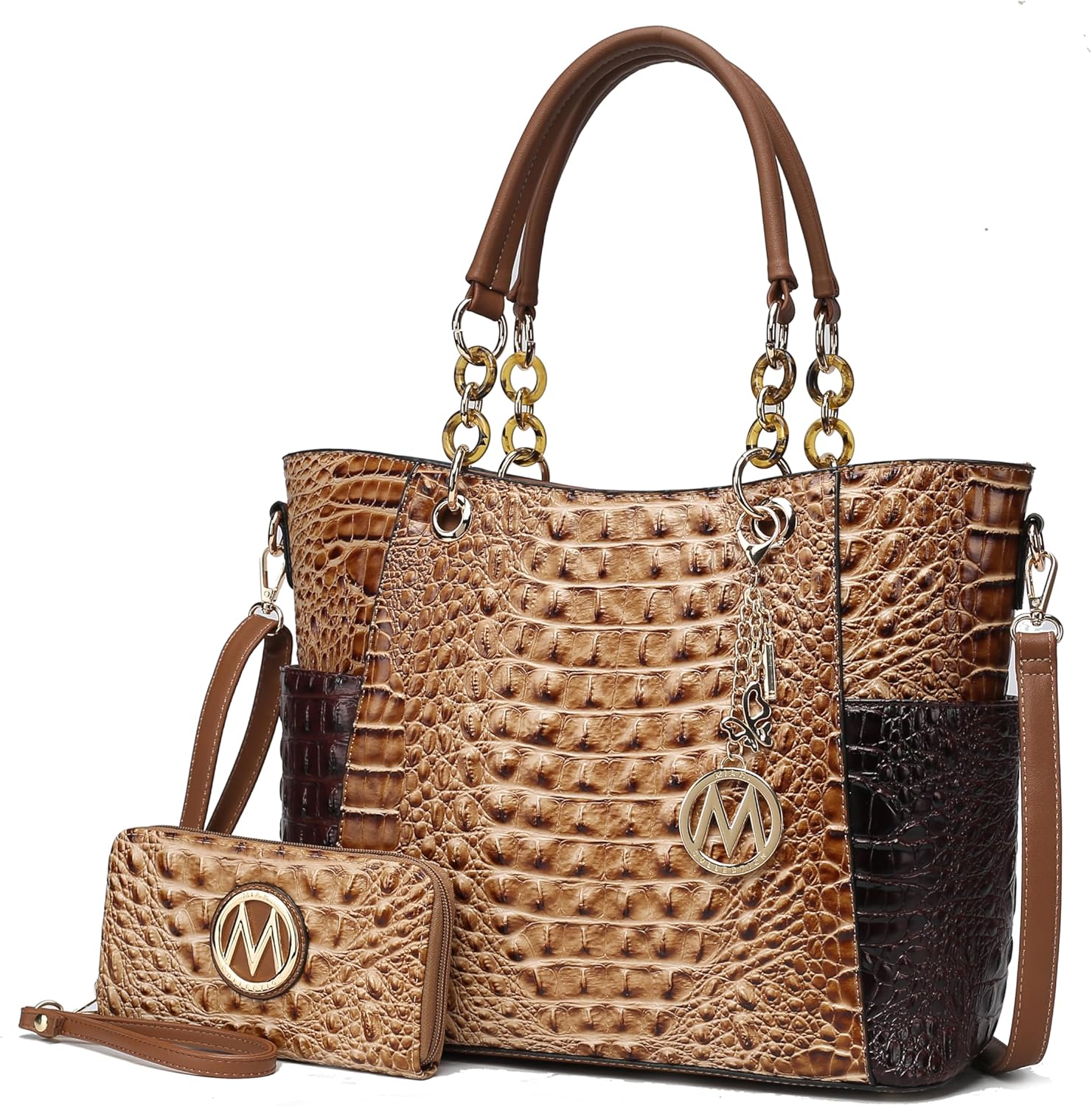 MKF Collection Tote Bag for Women, Handbag Set with Wallet-Top-Handle Bag Vegan Leather Purse by Mia K