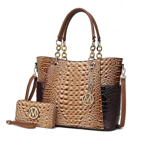 Tote Bag for Women, Handbag Set with Wallet-Top-Handle Bag Vegan