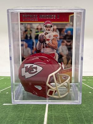 Kansas City Chiefs Football Helmet Shadowbox w/Patrick Mahomes card