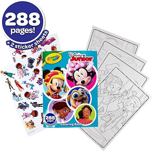 Miniatura 9 de Crayola Libro para colorear de animación de Disney de 288 páginas con hojas de calcomanías, regalo para niñas y niños, a partir de 3 años