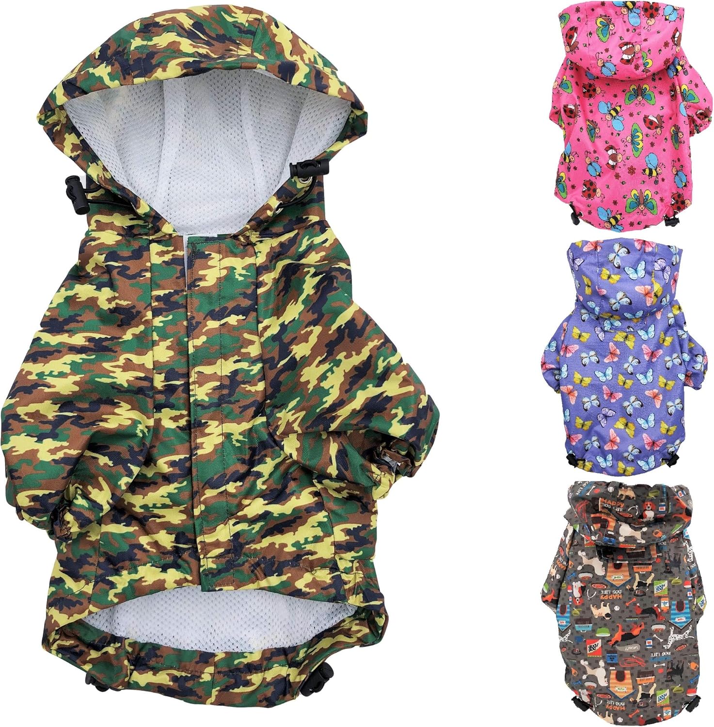 for Small Pet Cat Dog Raincoat Hoodie Coat Waterproof Rain