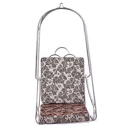 Aashi Enterprise Swing Chair Zula Hammock Jumbo Stainless Steel With Cushion (Brown)