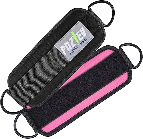 Miniatura 6 de Correas de tobillo para máquina de cable (par)  Correas acolchadas ajustables para las piernas, ideal para entrenamientos de glúteos, entrenamiento