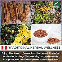 Vista 4 de Té de garra de gato Hanan Uña de Gato 25 bolsitas de té de hierbas - Hierba salvaje de corteza de árbol Una de Gato de Perú