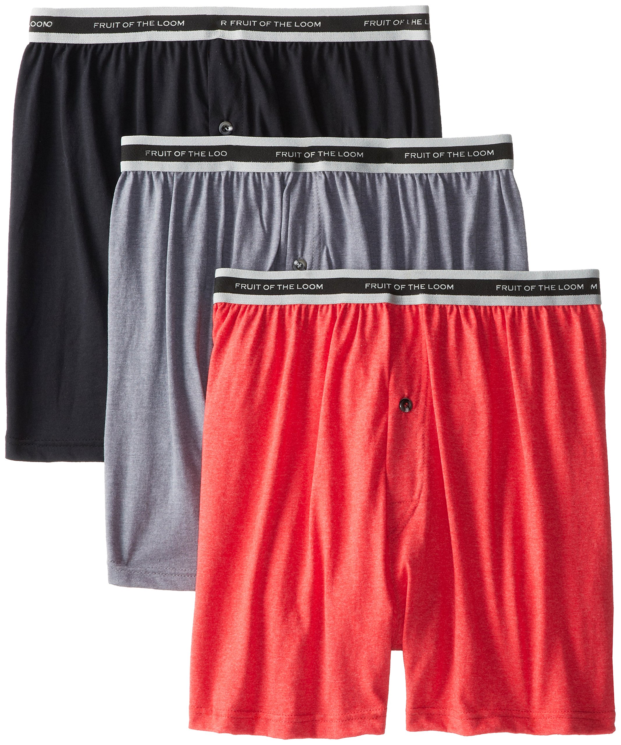 Fruit of the LoomMen's Sure Fit Knit Boxers(Pack of 3)
