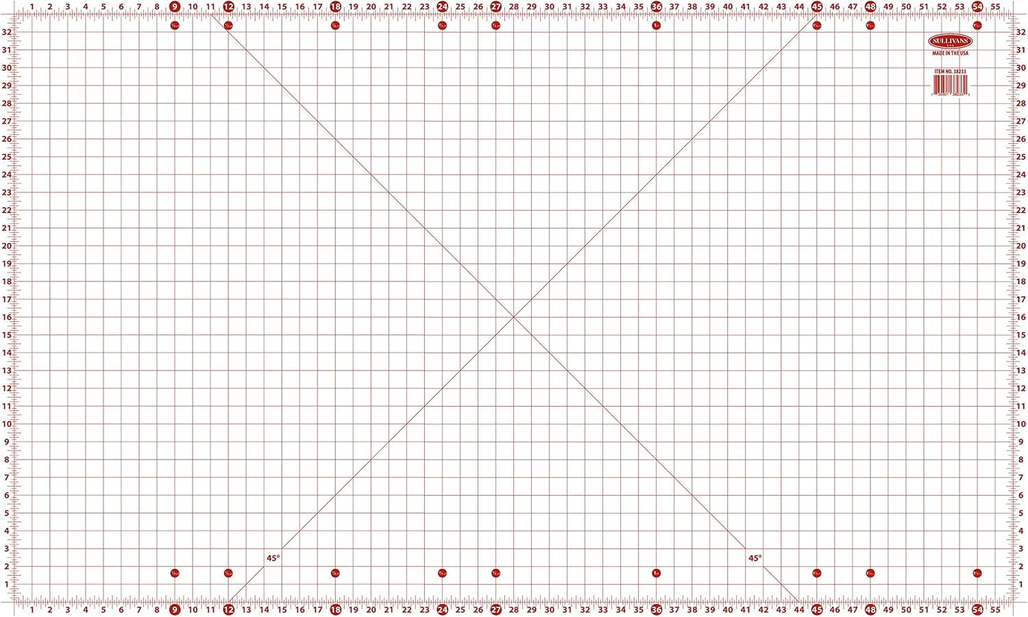 Sullivans USA Cutting Mat with grid (38233), 59 inch by 36 inch, for Sullivans Home Hobby Table