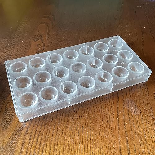 Miniatura 8 de Goldbaking Molde de bombón de chocolate con forma de campana, molde de trufa de policarbonato, chocolates caseros, cubiertos de dulces, herramienta