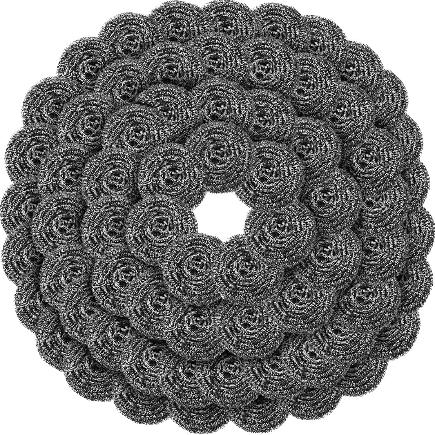 Roshtia 72 Pcs Stainless Steel Scrubber Bulk Large Steel Wool Scrubber 50 Gram Stainless Scourers Sponges Scouring Pads for Cleaning Dishes, Stoves, Pots, Pan, Cooker Hoods
