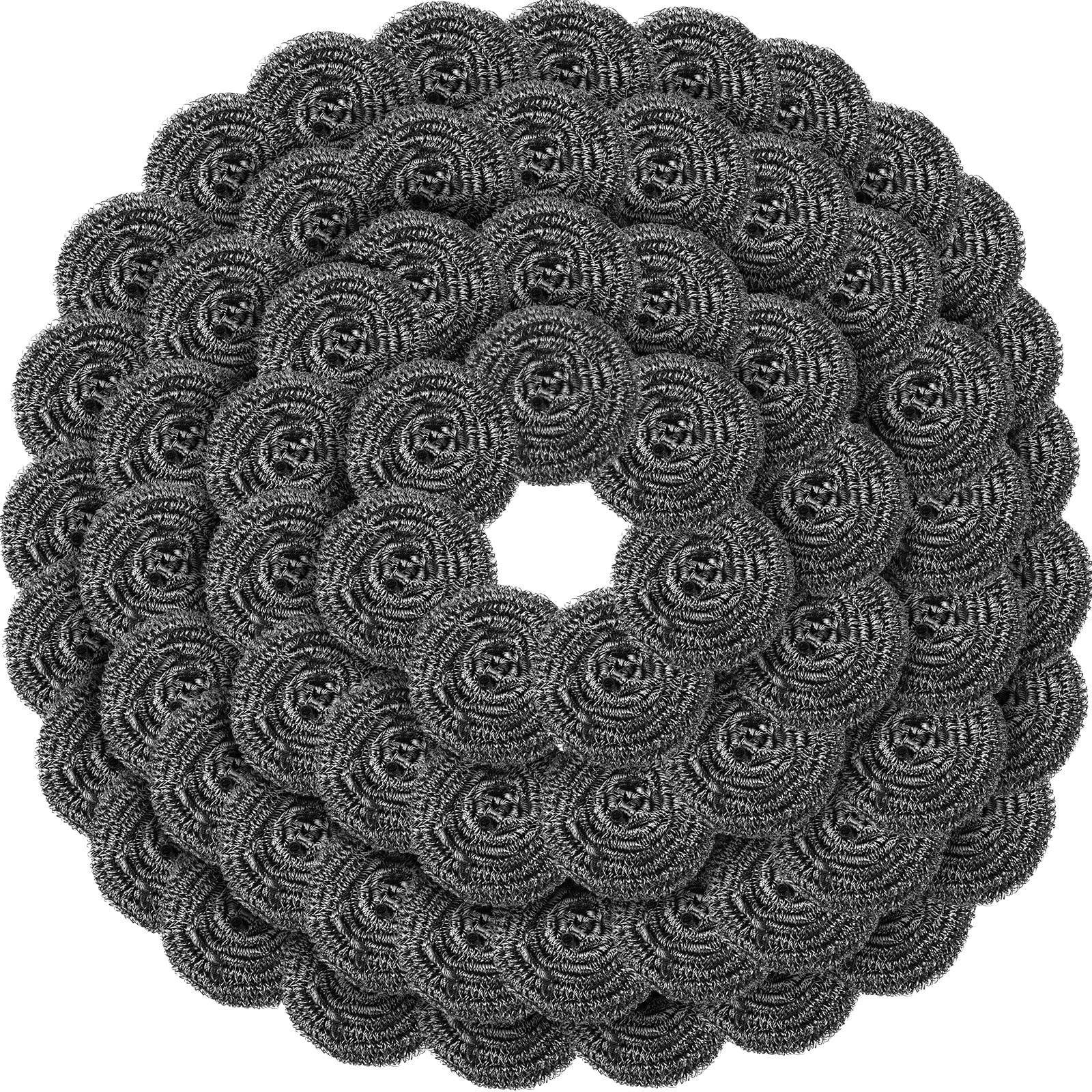 Roshtia 40 Pcs Stainless Steel Scrubber Bulk Large Steel Wool Scrubber 50 Gram Stainless Scourers Sponges Scouring Pads for Cleaning Dishes, Stoves, Pots, Pan, Cooker Hoods