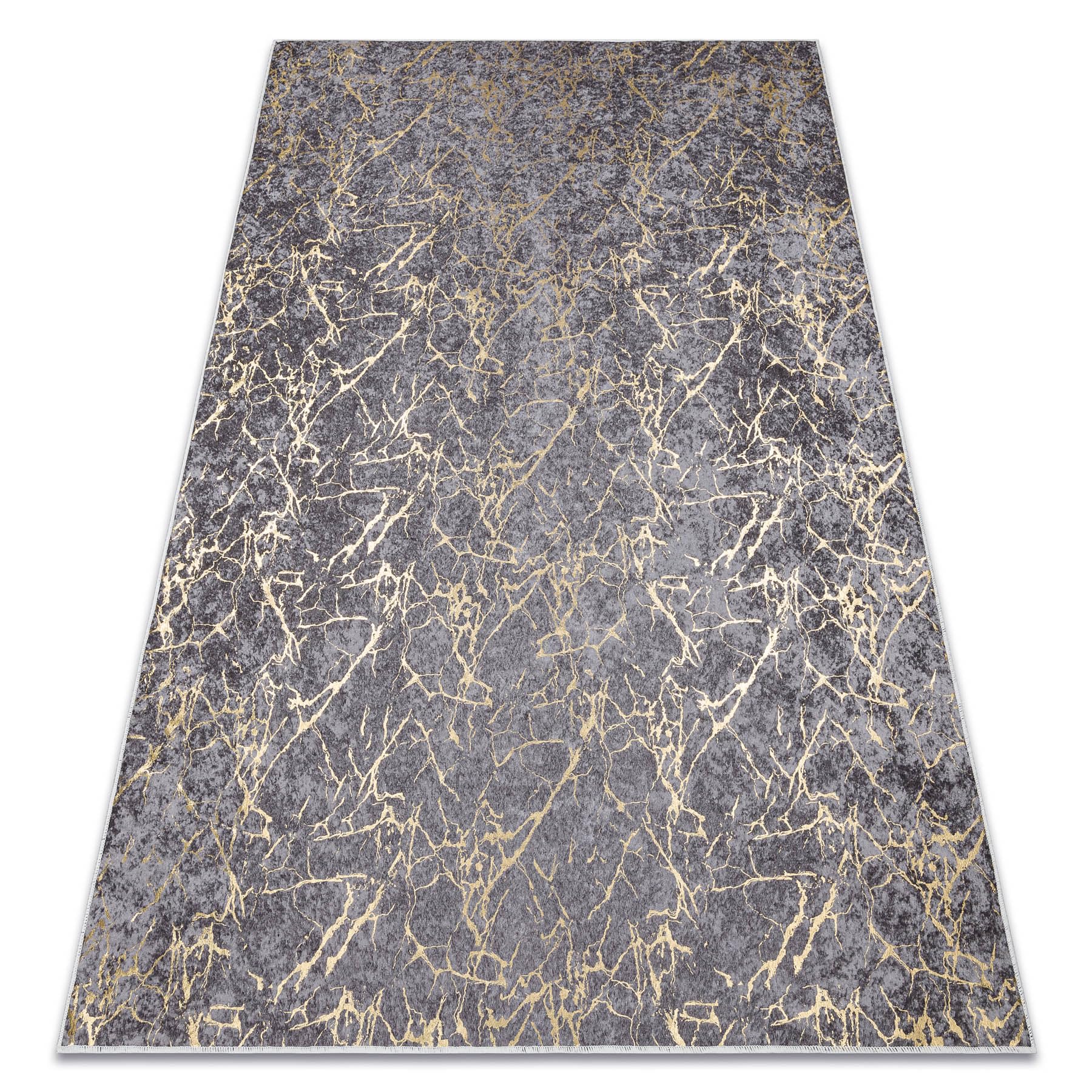 Tapis glamour Miro marbre gris foncé style haut de gamme