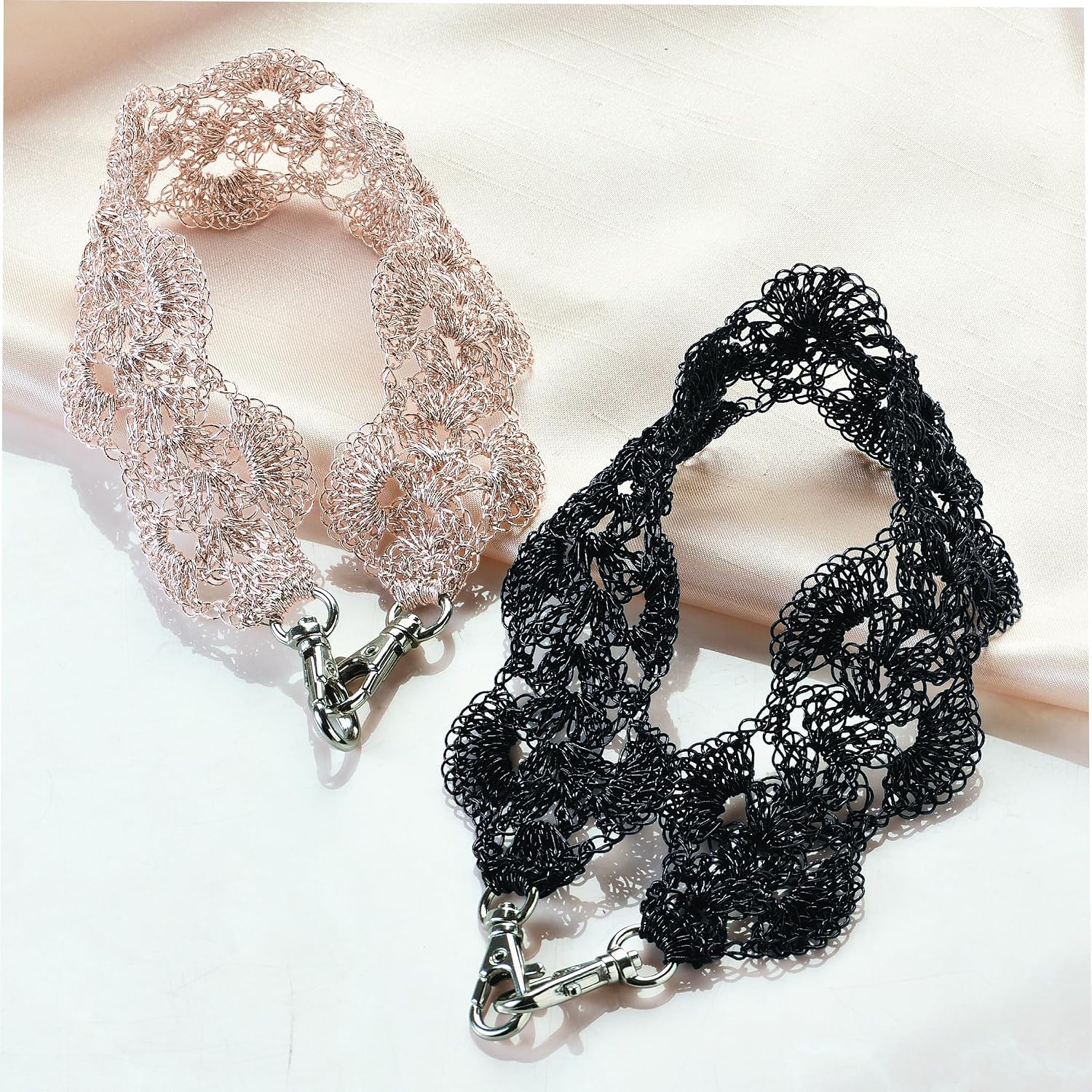 Takagi Fiber Panami Knitting Kit Metallic Free Cord Bright Hand Strap (Black) FC-10