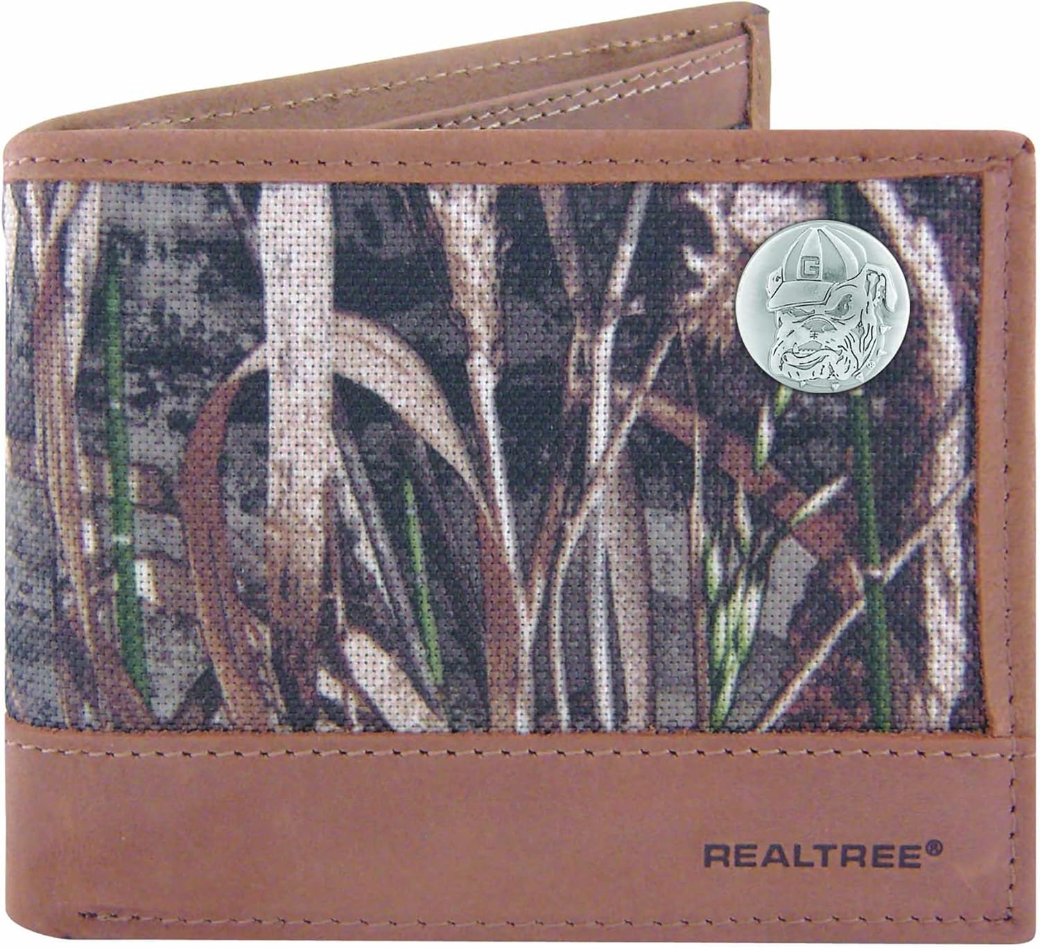 ZEP-PRO Men's Realtree Nylon and Leather Passcase Concho Wallet