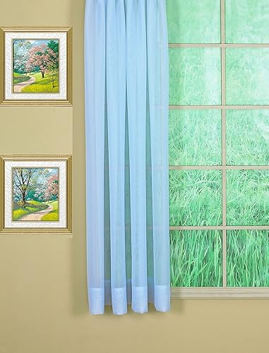 Vista 450 de Today's Curtain - Cortina Emelia de gasa original, panel de 84 pulgadas, negro, 60 pulgadas de ancho x 84 pulgadas de largo