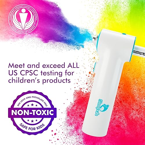 Miniatura 4 de El juego de marcadores de cepillo de aire para niños incluye 12 marcadores lavables, 20 plantillas, regalo para edades de 5, 6, 7, 8, 9 años, gran