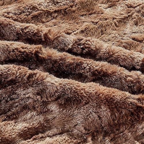 Miniatura 4 de Manta de cama de cuero sintético, suave, acogedora, cálida y esponjosa, con estampado, forro polar