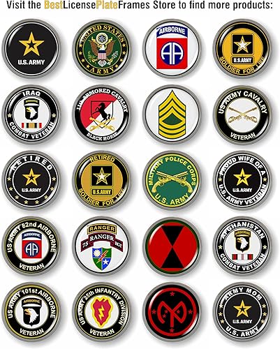 Miniatura 6 de Producto oficial  Proud Daughter of a U.S. Army Veteran 3D abovedado Car Emblem Badge Sticker Chrome Plastic Round Bisel