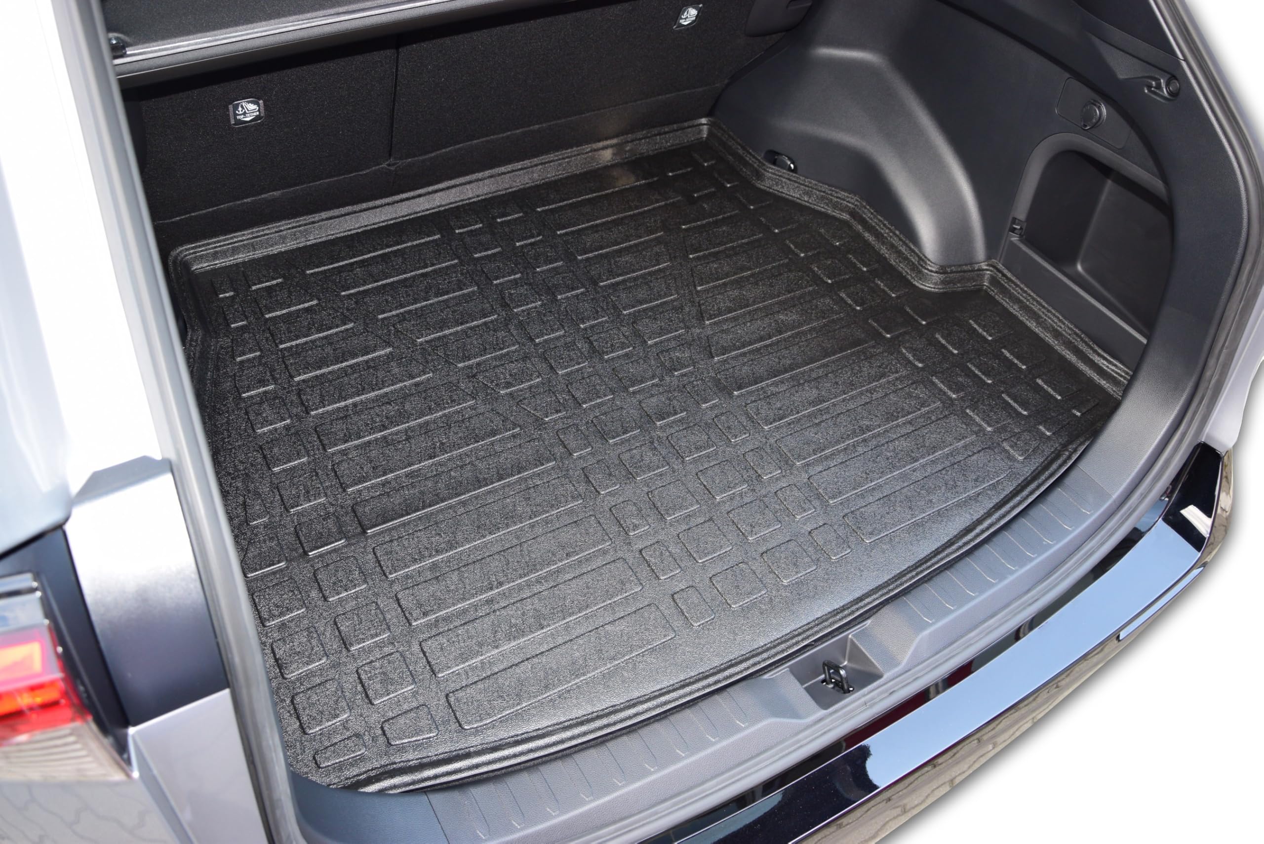SCOUTT Tapis De Coffre sur Mesure pour Toyota Rav4 5 Hybrid 2019-2025, Noir, Antidérapant, Bord Haut, Toutes Saisons
