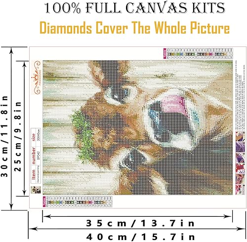 Miniatura 2 de PASSDONE Arte de diamante de vaca colorido DIY 5D vaca diamante kits de pintura para adultos pintura de diamante vaca taladro completo arte arte por