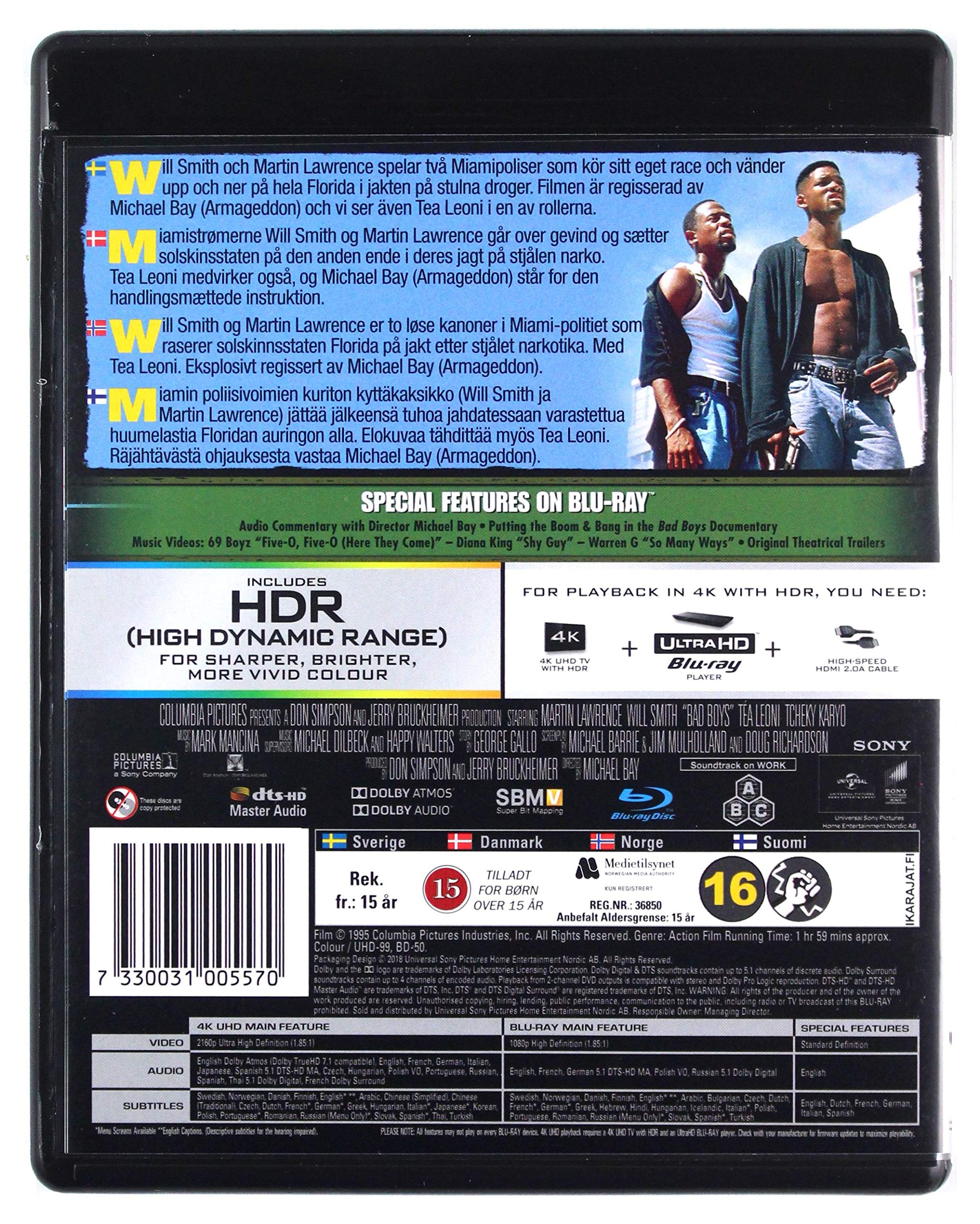 SF Studios Bad Boys Blu-ray 4K Ultra HD Anglais, Black - Image 2