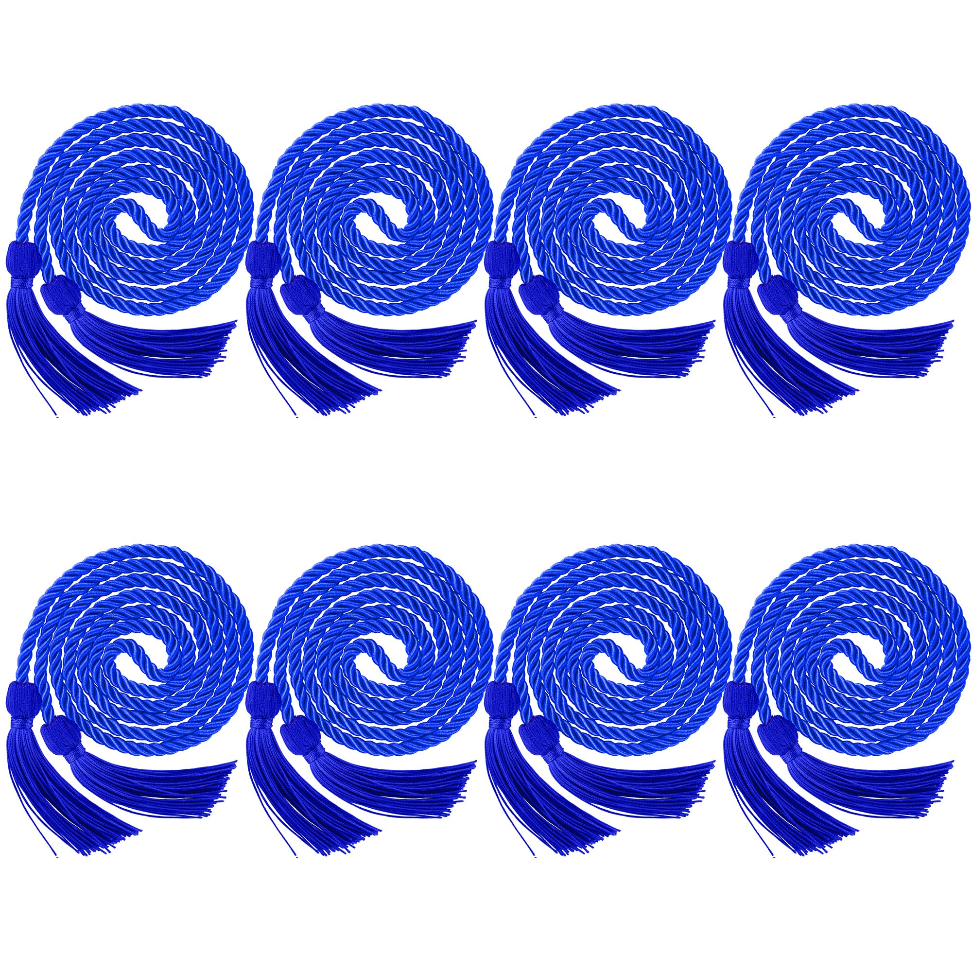 8 Pcs Navy Blue Graduation Cords, Honor Cords, Cords for Graduation, Graduation Tassel Honor Cords, 67" Long Braided Cords for 2025 Graduation Decorations Bachelor Gown for Student Master Doctoral