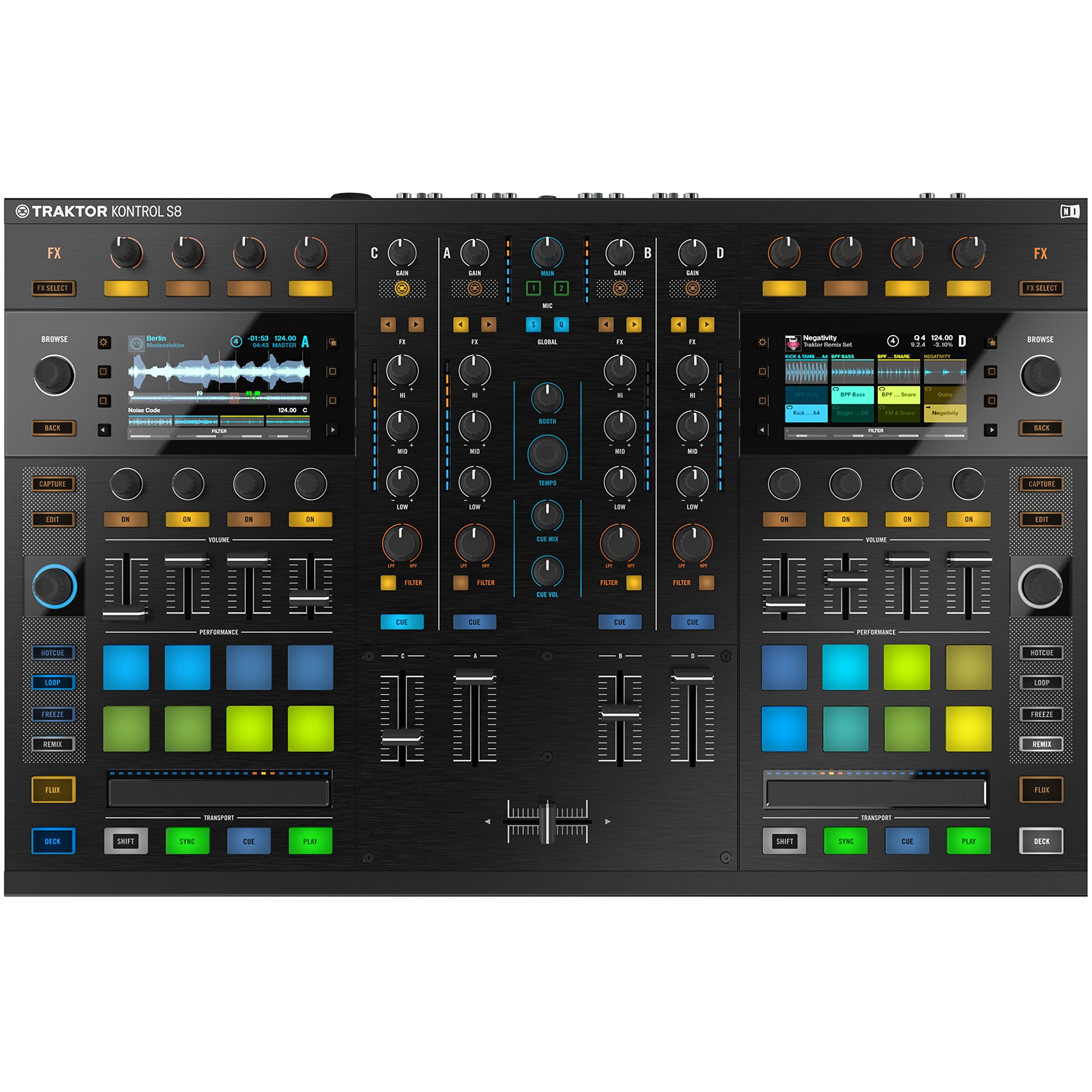 TRAKTOR KONTROL S8 4デッキ DJコントローラー Amazon | Native Instruments 4デッキ DJコントローラー TRAKTOR