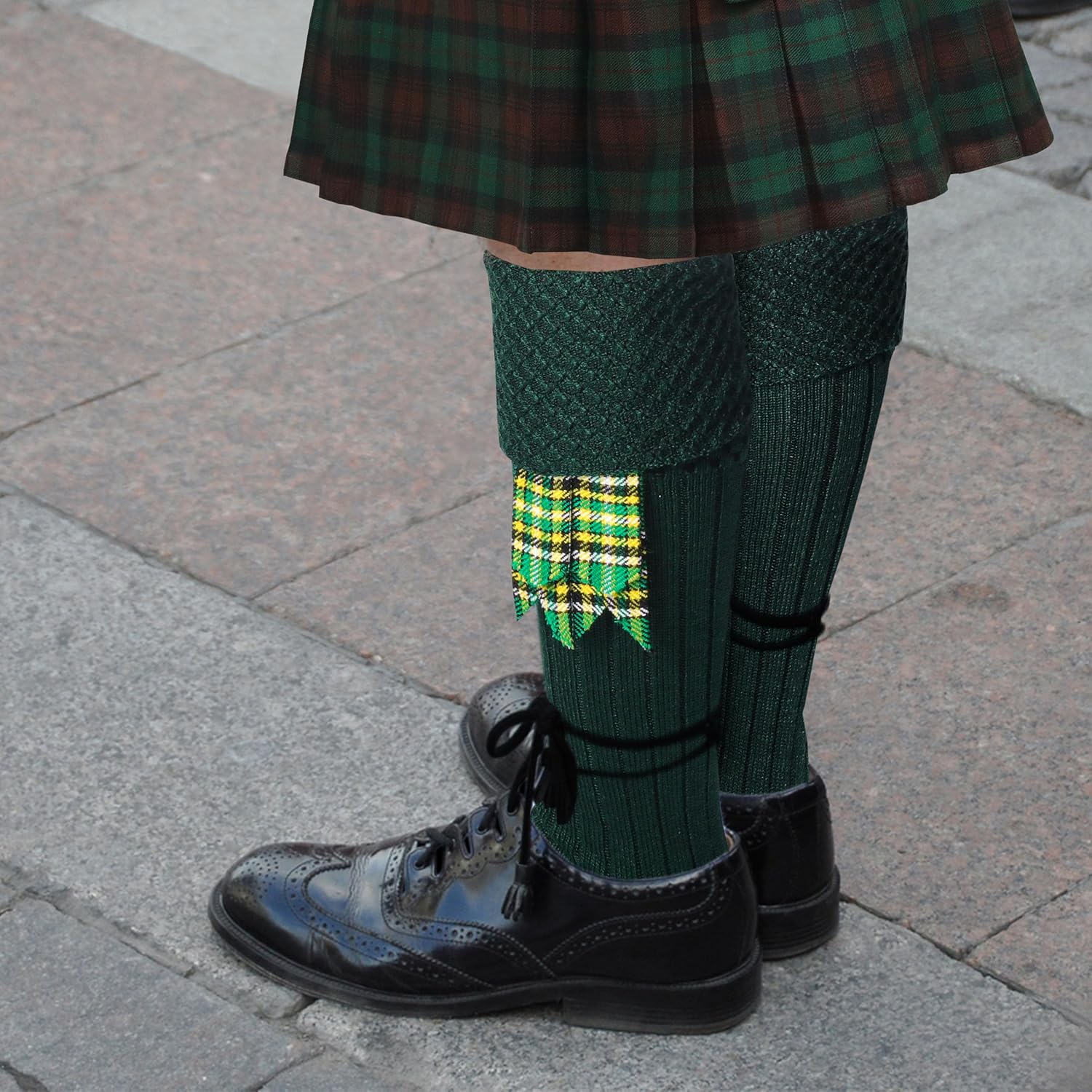 DSS KILTS-Kilt Hose, Tradional Scottish Kilt Scocks Wool Blend, Bubbled Design Kilt Socks for USA Shoe Sizes - Image 3