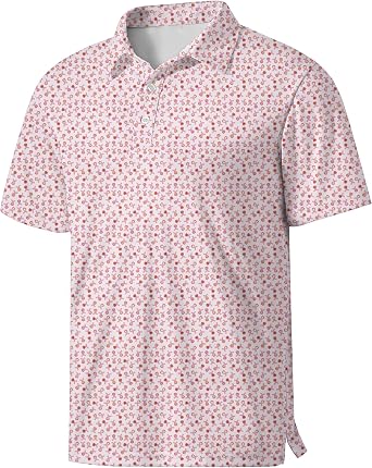 Mens Polo Shirt Funny Golf Shirts for Men Short Sleeve Quick Dry