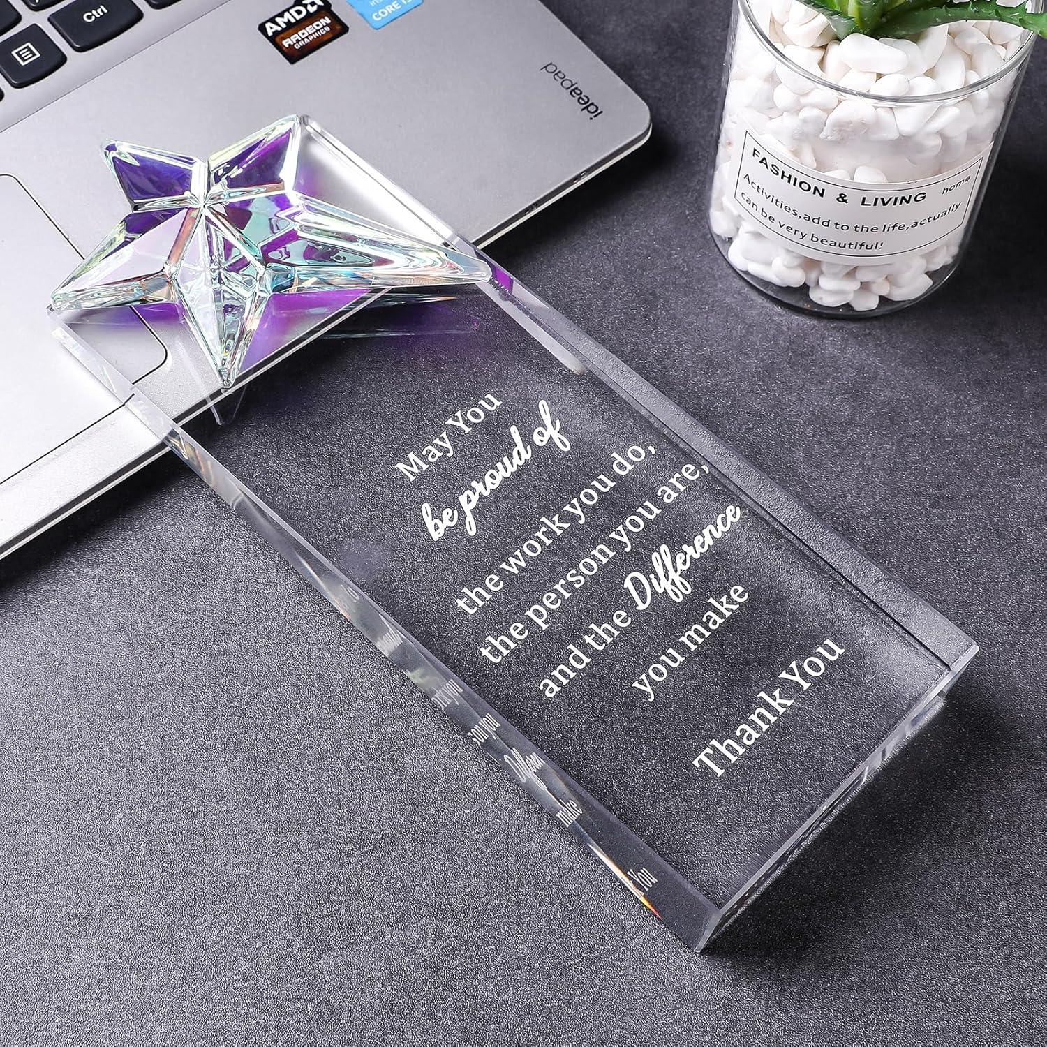 Employee Appreciation Gifts Crystal Trophy Awards for Volunteer Staff May You Be Proud of The Work You Do Thank You Gift for Coworkers Retirement Going Away Farewell